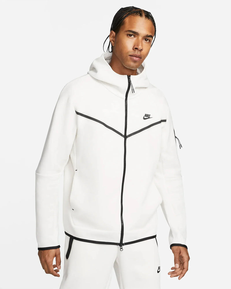 TECH FLEECE ZIP-UP HOODIE WHITE