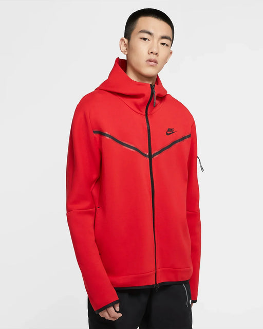 TECH FLEECE ZIP-UP HOODIE RED